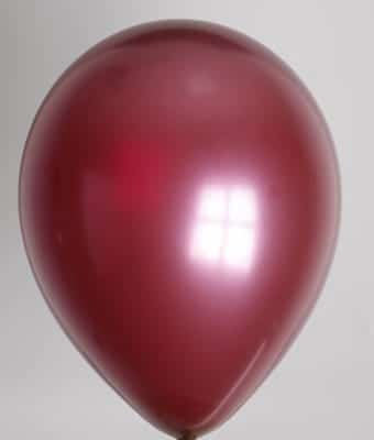 Ballon rouge métal latex