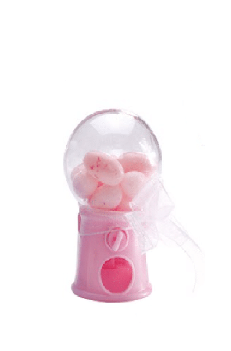 Mini distributeur bonbons rose - Dragées Eden - Naissance et Baptême.